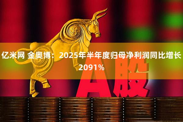 亿米网 金奥博：2025年半年度归母净利润同比增长2091%