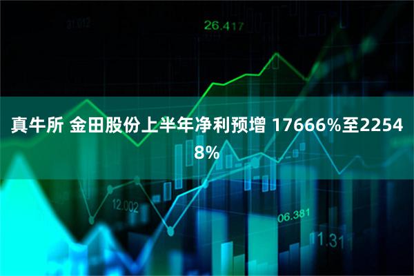 真牛所 金田股份上半年净利预增 17666%至22548%
